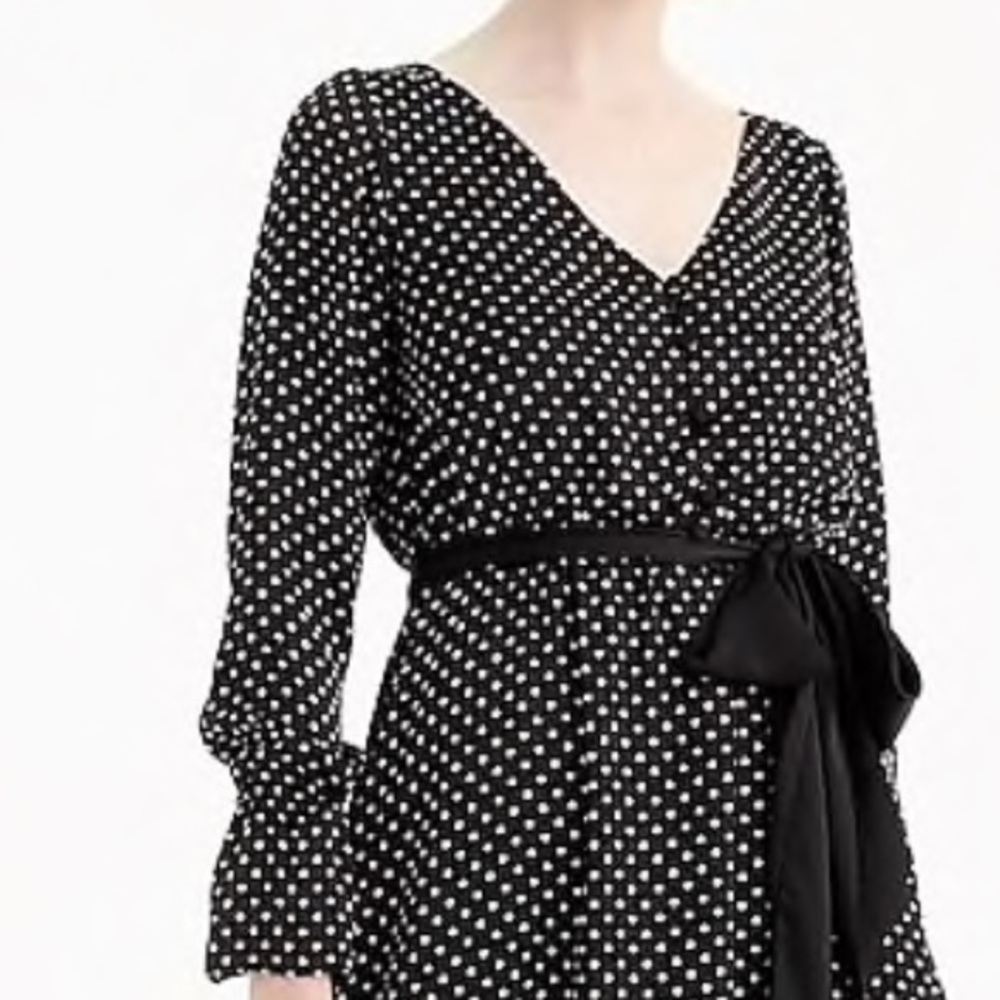 J.Crew Long-sleeve polka dot dress - Picture 4 of 6